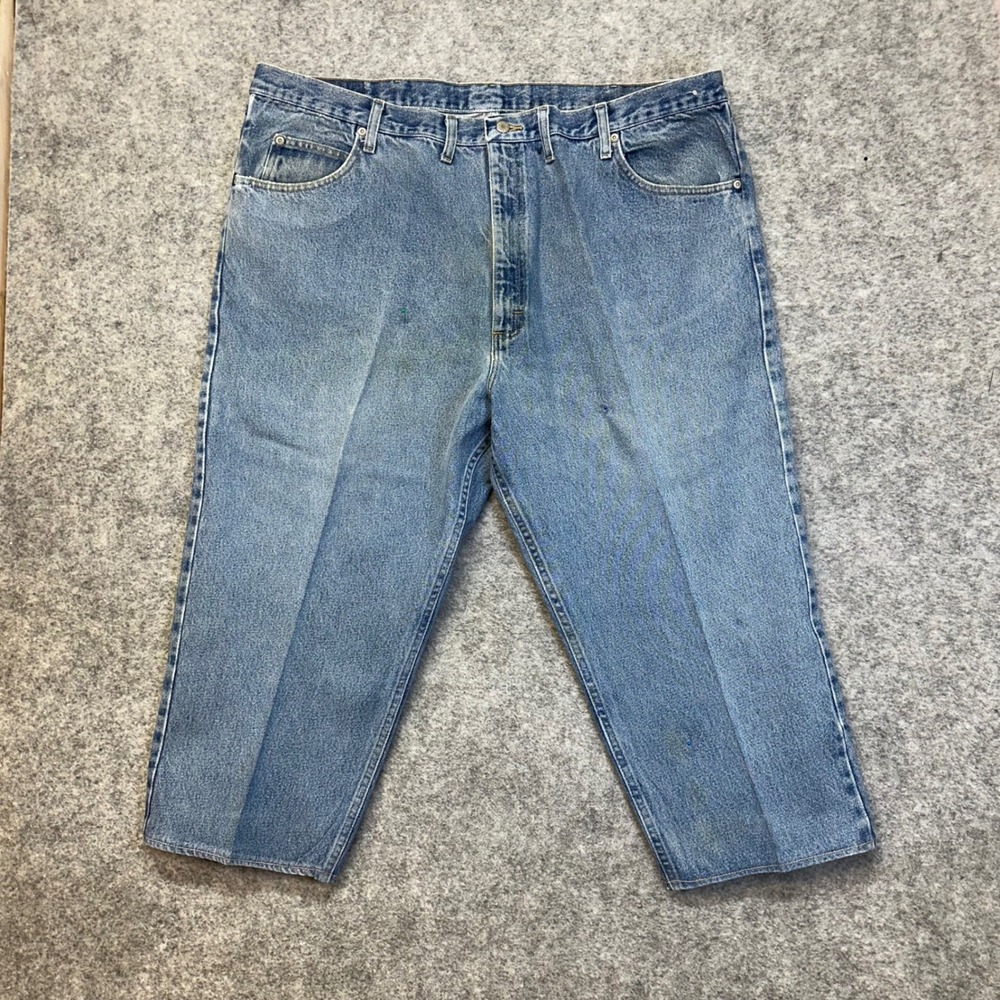 Wrangler Hero Authentic Jeans Mens 45x24 Medium Wash Blue Straight Leg